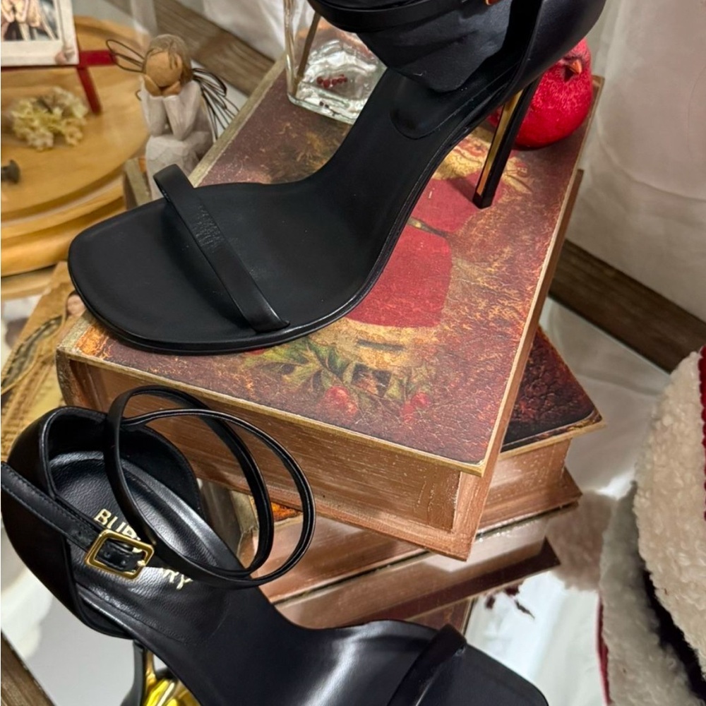 Black burberry sandals